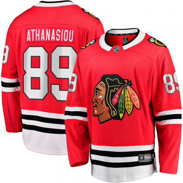 Men's Chicago Blackhawks Andreas Athanasiou Fanatics Red Home Breakaway Jersey