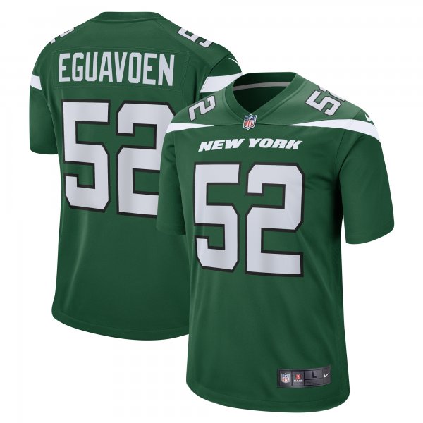 Men's New York Jets Sam Eguavoen Nike Gotham Green  Game Jersey