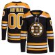 Men's Boston Bruins  adidas Black Home  Primegreen Custom Jersey