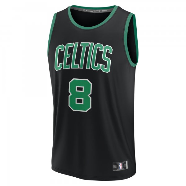 Men's Boston Celtics Kristaps Porzingis Fanatics Black Fast Break Player Jersey - Statement Edition