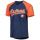 Men's Houston Astros Stitches Navy Button-Down Raglan Fashion Jersey