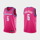 Men's Washington Wizards #6 Kristaps Porzingis 2022-23 Cherry Blossom City Pink NBA Jersey