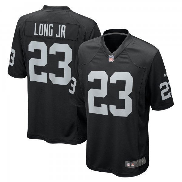 Men's Las Vegas Raiders David Long Jr. Nike  Black Team Game Jersey