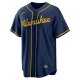 Men's Milwaukee Brewers Christian Yelich Nike Navy Alternate Replica Player Jersey