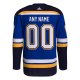 Men's St. Louis Blues  adidas Royal Home  Primegreen Custom Jersey