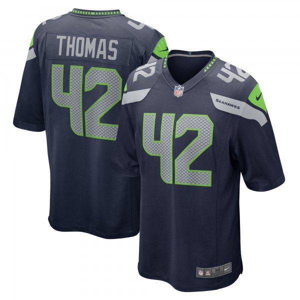 Men's Seattle Seahawks Drake Thomas Nike College Navy Team Game Jersey