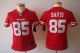 Nike San Francisco 49ers #85 Vernon Davis Red Team Color Women's Stitched NFL Limited Jersey