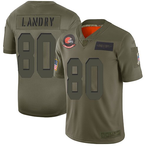 Cleveland Browns #80 Jarvis Landry Camo Men's Stitched NFL Limited 2019 Salute To Service Jersey