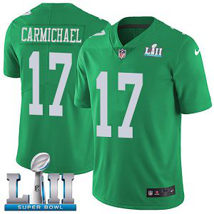 Men's Nike NFL Philadelphia Eagles #17 Harold Carmichael Limited Green Rush Vapor Untouchable Super Bowl LII Jersey