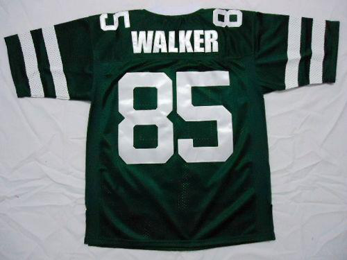 Men's Mitchell And Ness New York Jets #85 Wesley Walker Green Stitched Throwback NFL Jersey