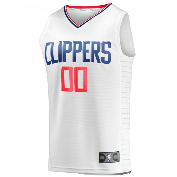 Men's LA Clippers Fanatics White Fast Break Custom Replica Jersey - Association Edition