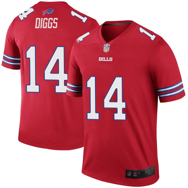 Men's #14 Stefon Diggs Buffalo Bills Color Rush Red Legend Jersey