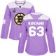 Boston Bruins #63 Brad Marchand Purple Fights Cancer Stanley Cup Final Bound Women's Stitched NHL Jersey