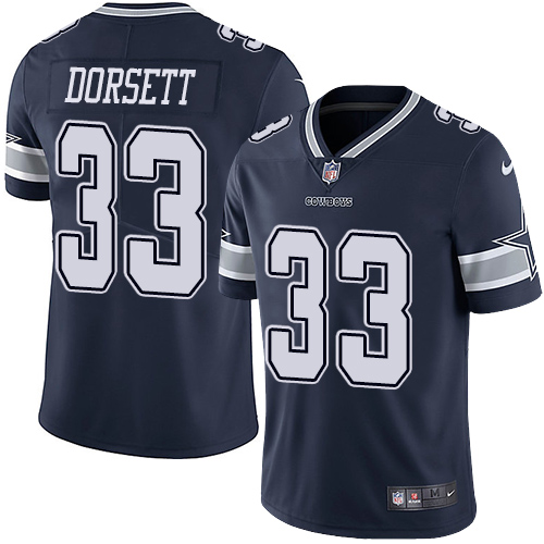 Men's Nike Dallas Cowboys #33 Tony Dorsett Navy Blue Team Color Stitched NFL Vapor Untouchable Limited Jersey