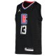 Youth LA Clippers Paul George Jordan Brand Black 2020/21 Swingman Player Jersey - Statement Edition