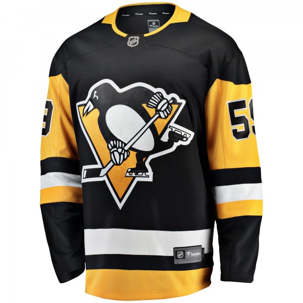 Men's Pittsburgh Penguins Jake Guentzel Fanatics Black Home Breakaway Jersey