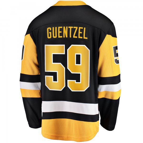 Men's Pittsburgh Penguins Jake Guentzel Fanatics Black Home Breakaway Jersey