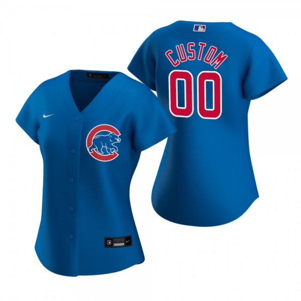 Women's Chicago Cubs Custom Nike Royal 2020 Alternate Jersey