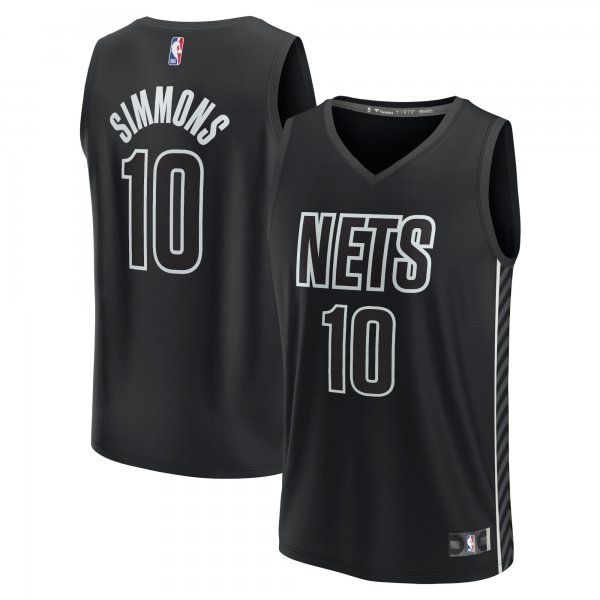 Men's Brooklyn Nets Ben Simmons Fanatics Black Fast Break Replica Player Jersey - Statement Edition