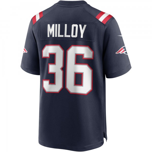 Men's New England Patriots Lawyer Milloy Nike Navy Game Retired Player Jersey