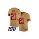 Men's Nike San Francisco 49ers #21 Frank Gore Gold 100th Season Legend Untouchable Jersey