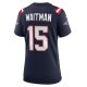 Women's New England Patriots Corliss Waitman Nike Navy Game Jersey