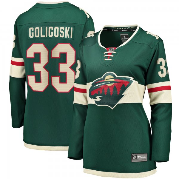 Women's Minnesota Wild Alex Goligoski Fanatics Green Home Breakaway Player Jersey