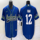 Men's Seattle Seahawks #12 Fan Green Nike Cool Base Blue Jersey