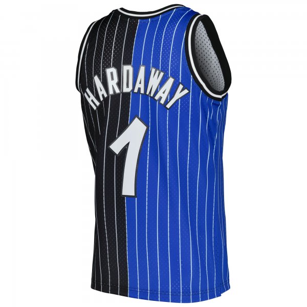 Men's Orlando Magic Penny Hardaway Mitchell & Ness Blue/Black Hardwood Classics 1994/95 Split Swingman Jersey