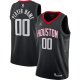 Men's Houston Rockets Jordan Brand Black Swingman Custom Jersey - Statement Edition