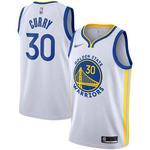 Golden State Warriors #30 Stephen Curry White NBA Swingman Association Edition 2019/2020 Jersey