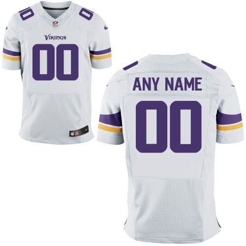 Mens Minnesota Vikings Nike White Custom Elite Jersey