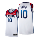 USA Basketball #10 Jayson Tatum Tokyo Olympics 2021 White Stitched Home Jersey