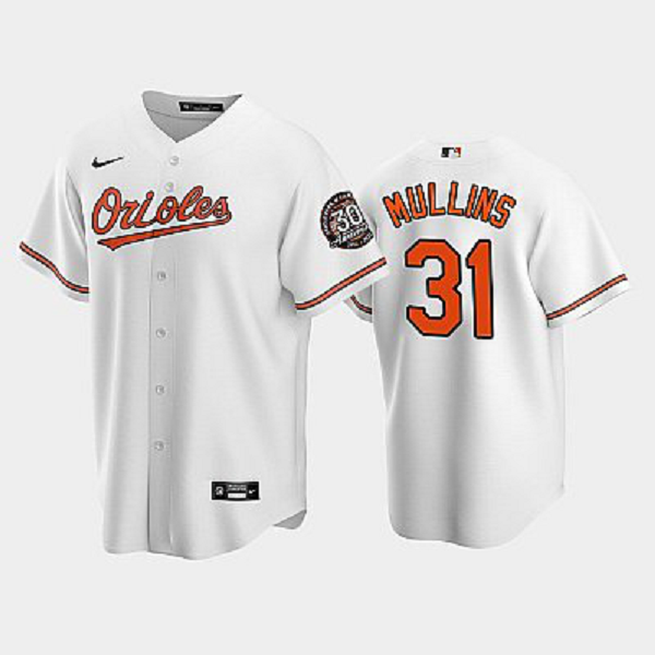 Men's Baltimore Orioles #31 Cedric Mullins Cool Base MLB Home Jersey - White