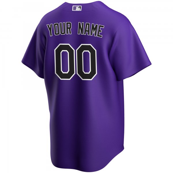 Men's Colorado Rockies Nike Purple Alternate Replica Custom Jersey