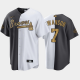 Men's Atlanta Braves #7 Dansby Swanson White Charcoal 2022 MLB All-Star Game Split Jersey