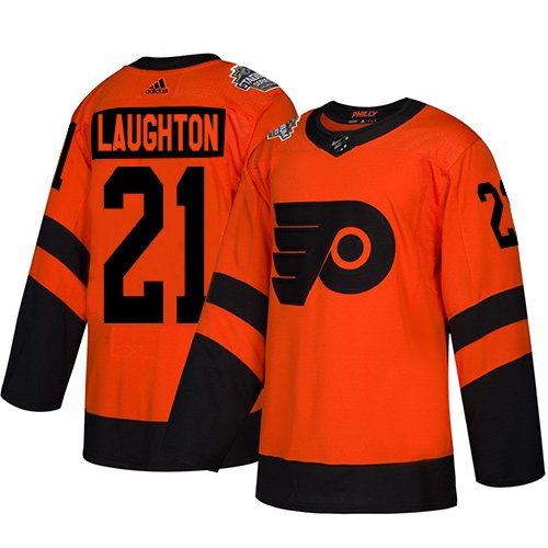 Adidas Philadelphia Flyers #21 Scott Laughton Orange 2019 Stadium Series Stitched NHL Jersey