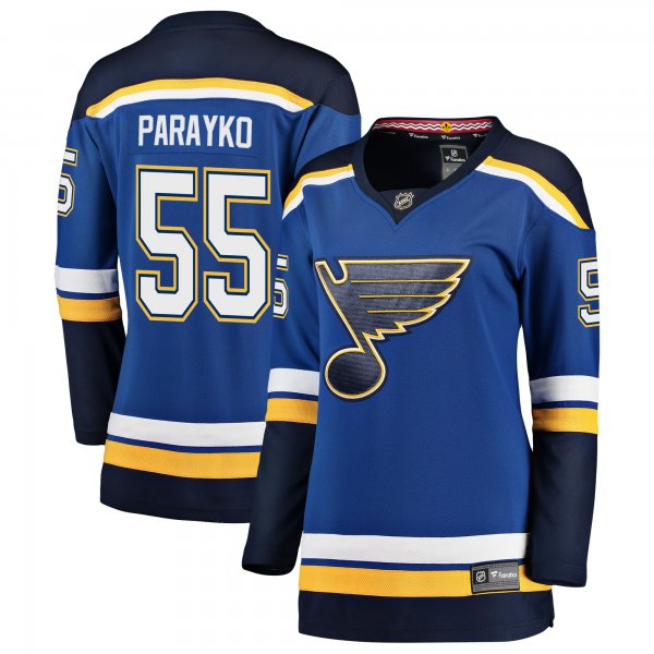 Women's St. Louis Blues Colton Parayko Fanatics Blue Breakaway Player Jersey