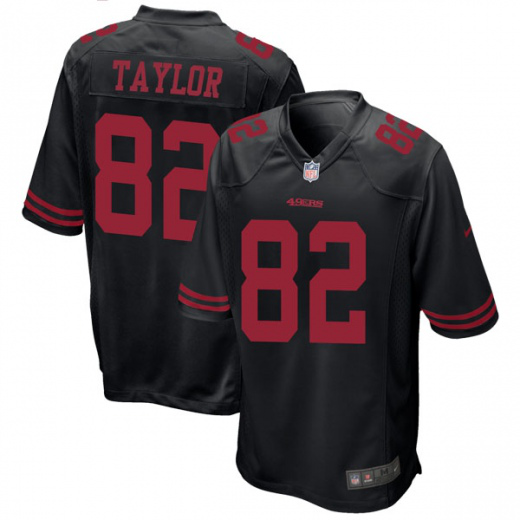 Men's Nike San Francisco 49ers #82 John Taylor Alternate Game Black NFL Jersey