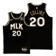 Atlanta Hawks MLK City Edition John Collins Black 2020-21 honor Dr. King Men's Jersey