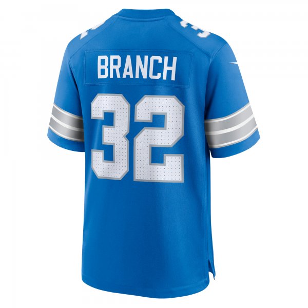 Men's Detroit Lions Brian Branch Nike Blue Game Jersey