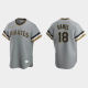 Men's Pittsburgh Pirates #18 Ben Gamel Gray Cooperstown Collection Road MLB Jersey