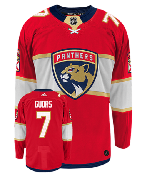 Men's Florida Panthers #7 Radko Gudas Adidas Home NHL Hockey Jersey