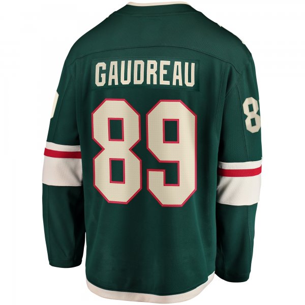 Men's Minnesota Wild Frederick Gaudreau Fanatics Green Home Breakaway Player Jersey