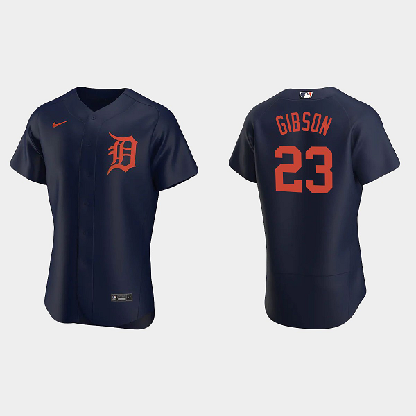 Men's Detroit Tigers #23 Kirk Gibson 2020 Alternate Navy MLB Jersey