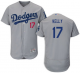 Men's Los Angeles Dodgers #17 Joe Kelly MLB Gray Road Flex Base Jersey