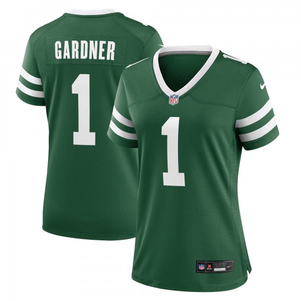 Women's New York Jets Ahmad Sauce Gardner Nike Legacy Green Game Jersey