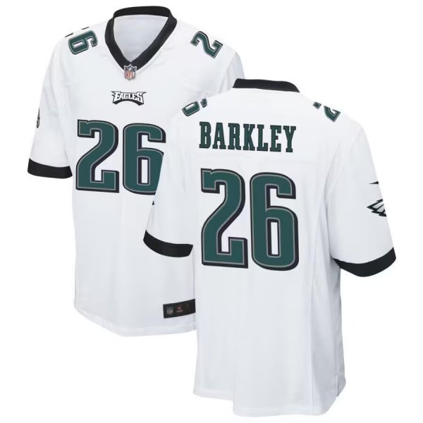 Youth Philadelphia Eagles #26 Saquon Barkley Nike White Limited Stitched Jersey