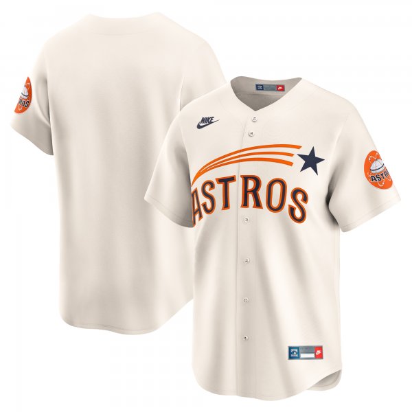 Men's Houston Astros Nike Cream Cooperstown Collection Limited Jersey