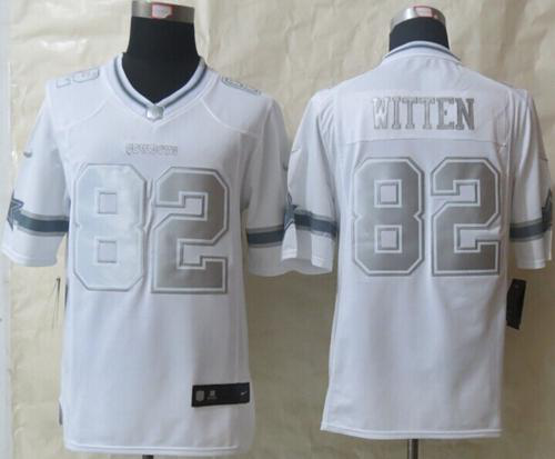 Nike Dallas Cowboys #82 Jason Witten White Men's NFL Limited Platinum Jersey